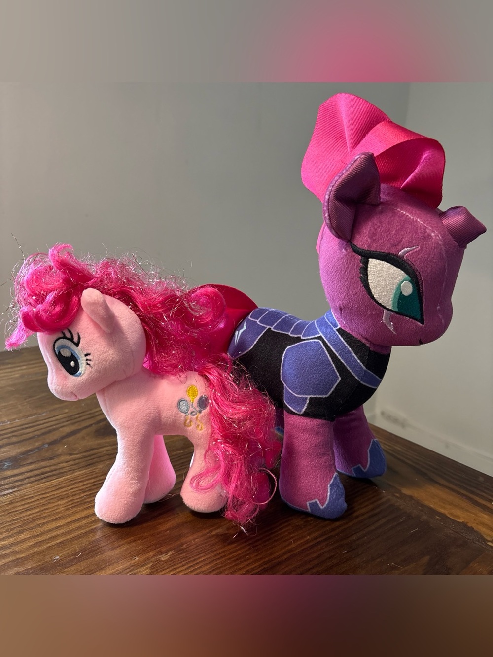 My Little Pony Plush Lot TY Pinkie Pie 7" & Tempest Shadow 10" MLP